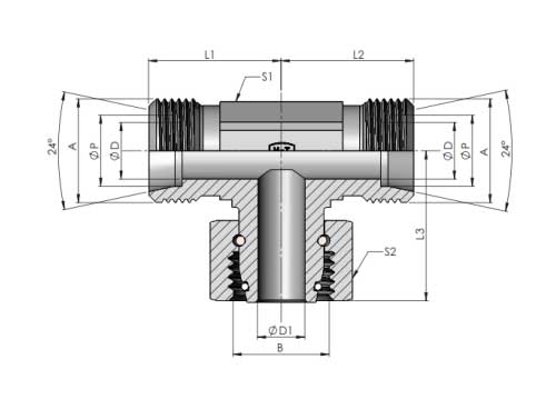 et-swivel-nut-branch-tee-body